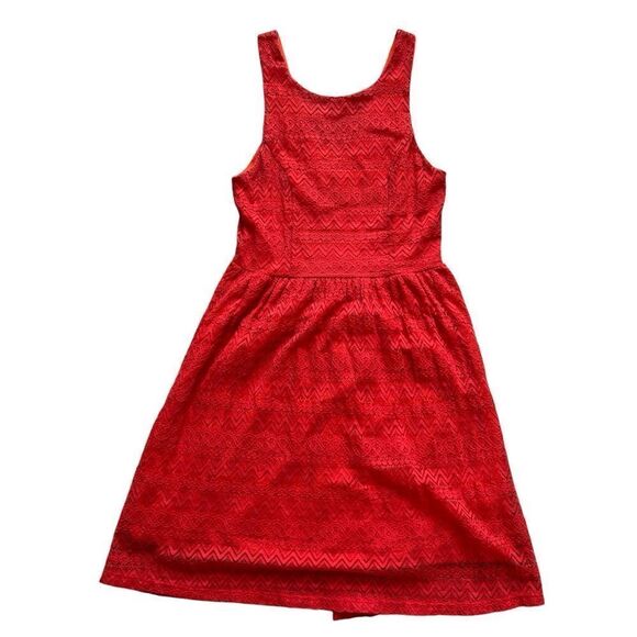 Everly Red Lace Overlay Dress Red Sleeveless Size Small - Picture 1 of 12